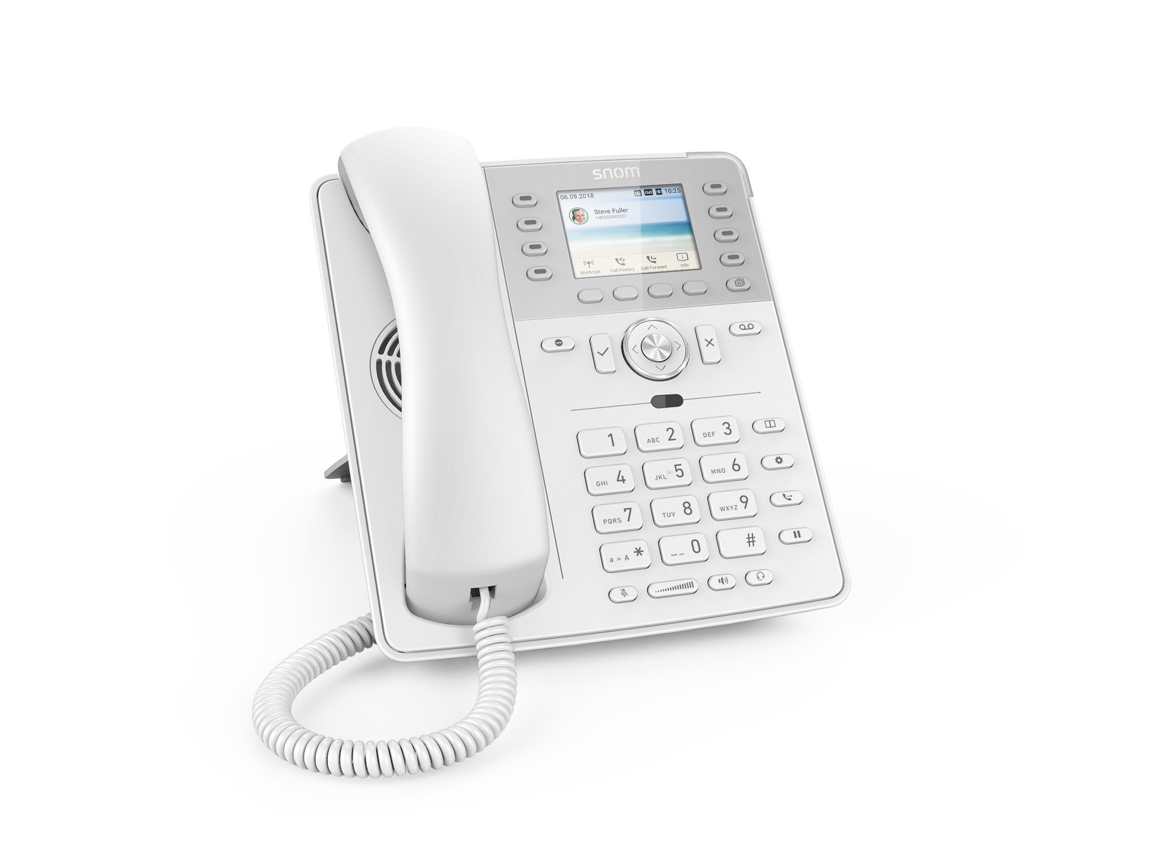 Teléfono IP Snom D725 - Negro, Para Oficina Con Pantalla Y USB